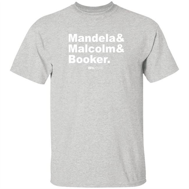 democracy for america senate mandela malcolm booker t shirt