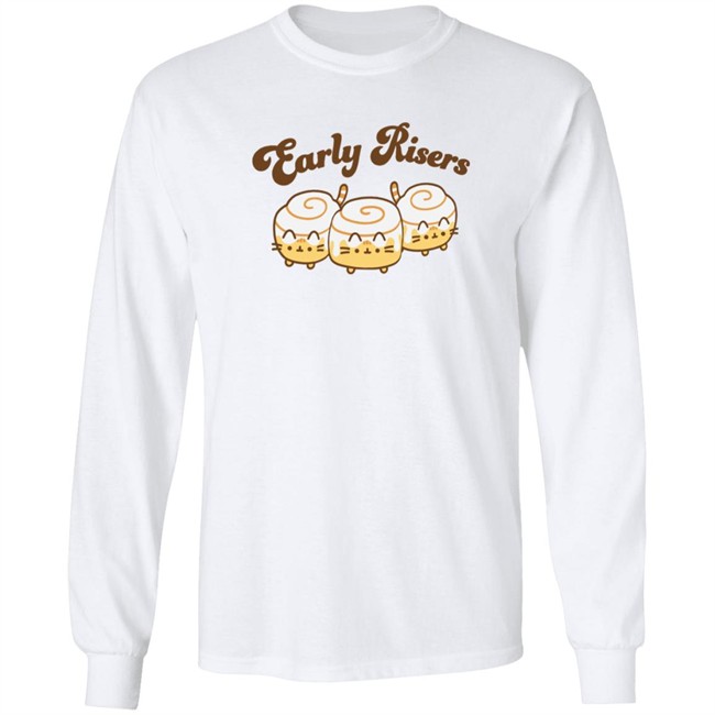 Pusheen Early Risers Long Sleeve Tee Pusheen Shop Hang - Pusheen Early Risers Long Sleeve Tee Pusheen Shop