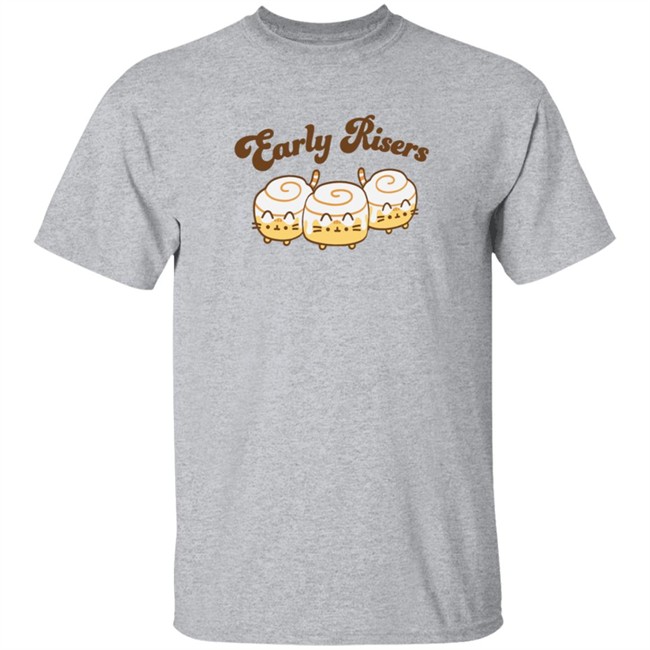 Pusheen Early Risers Long Sleeve Tee Pusheen Shop Hang - Pusheen Early Risers Long Sleeve Tee Pusheen Shop
