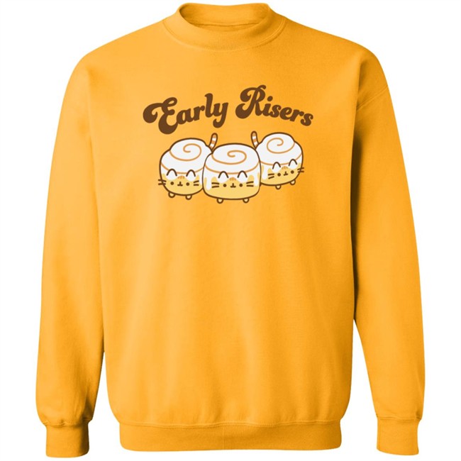 Pusheen Early Risers Long Sleeve Tee Pusheen Shop Hang - Pusheen Early Risers Long Sleeve Tee Pusheen Shop