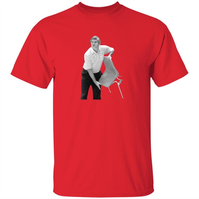 Indiana Sports Shop Bobby Knight The Famous Chair Throw T Shirt AJ Moye