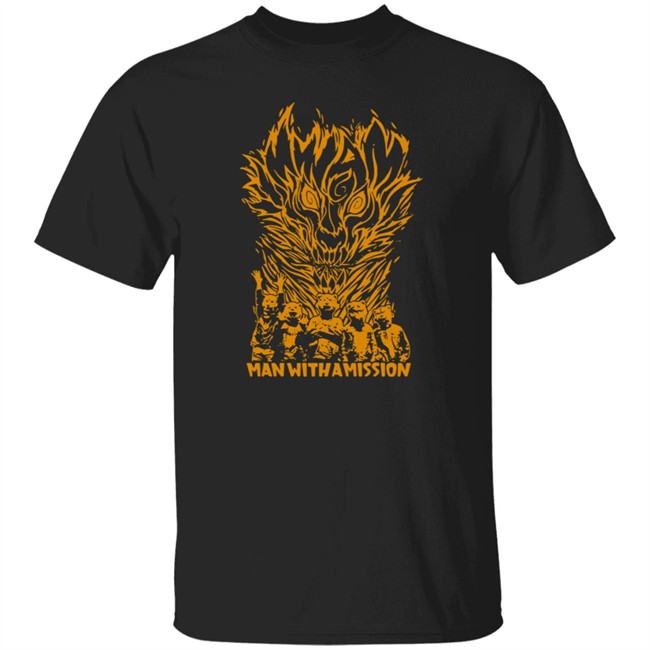 Ran Touring Official Merchandise Man With A Mission Fire T Shirt