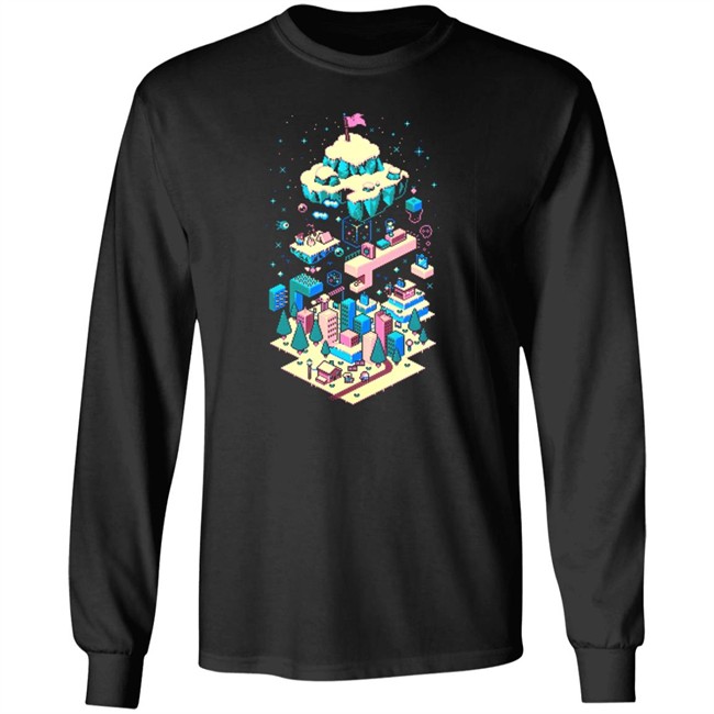 The Yetee Merch Celeste Long Climb Ahead Pixel Shirt The Yetee Merch Celeste Long Climb Ahead Pixel Shirt