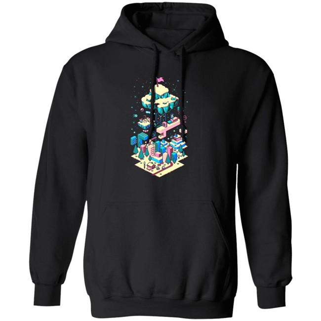 The Yetee Merch Celeste Long Climb Ahead Pixel Shirt The Yetee Merch Celeste Long Climb Ahead Pixel Shirt