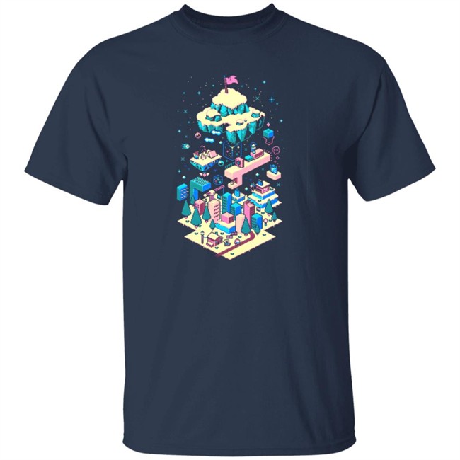 The Yetee Merch Celeste Long Climb Ahead Pixel Shirt The Yetee Merch Celeste Long Climb Ahead Pixel Shirt