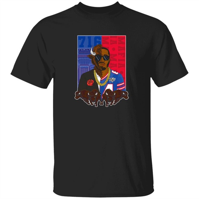 Buffalo Bills Merch Bills X Benny Collab Split Face Shirt