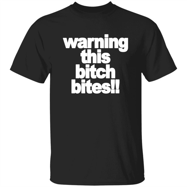 Punxnkisses Merch Warning This Bitch Bites Baby Tee Shirt