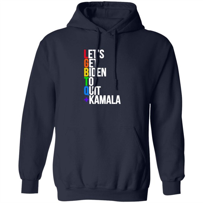 Black Guns Matter Merch Let’S Get Biden To Quit + Kamala Hoodie Maj Toure