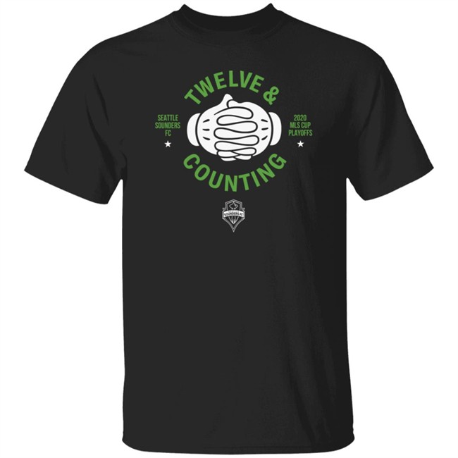 Seattle Sounders FC Fanatics Branded Black 2020 MLS Cup Playoffs Bound Team Slogan T-Shirt