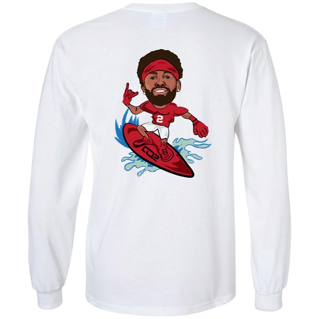 Chris Olave Shop Adult White Signature Olave Surfer Shirt Chris Olave Shop Adult White Signature Olave Surfer Shirt
