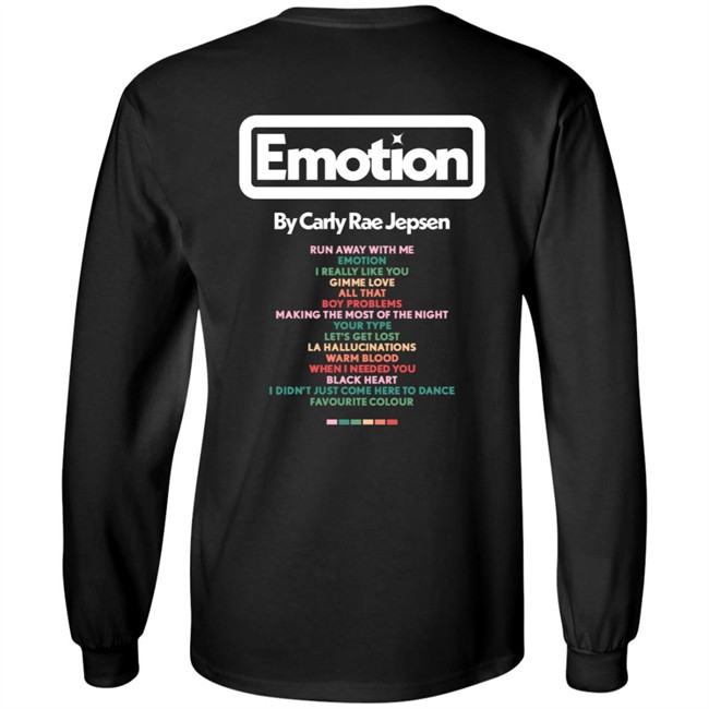 Carly Rae Jepsen Merch Emotion Tracklist Shirt Carly Rae Jepsen Merch Emotion Tracklist Shirt