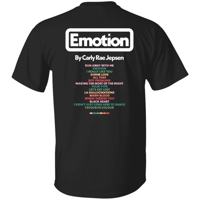 Carly Rae Jepsen Merch Emotion Tracklist Shirt Carly Rae Jepsen Merch Emotion Tracklist Shirt