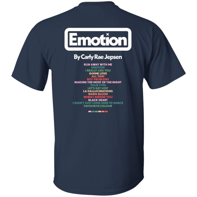 Carly Rae Jepsen Merch Emotion Tracklist Shirt Carly Rae Jepsen Merch Emotion Tracklist Shirt