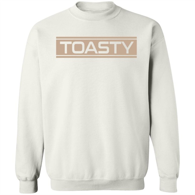 The Morning Toast Merch Toasty White Crewneck Sweatshirt
