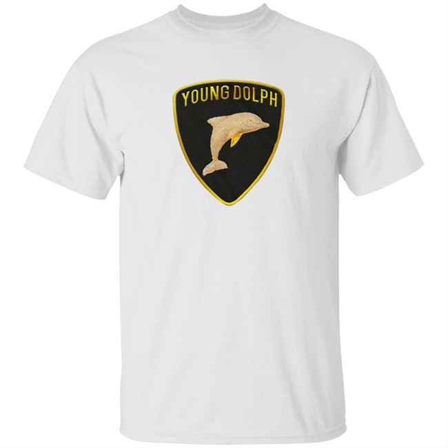 Young Dolph Merch Rich Slave Dolph Emblem Blue White Tee Shirt Young Dolph Merch Rich Slave Dolph Emblem Blue White Tee Shirt