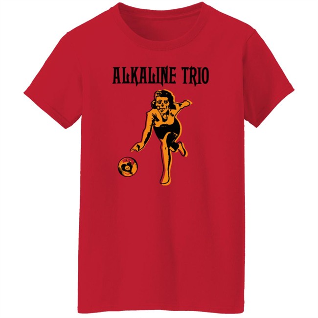 Alkaline Trio Merch Bowling Tee Shirt Alkaline Trio Merch Bowling Tee Shirt