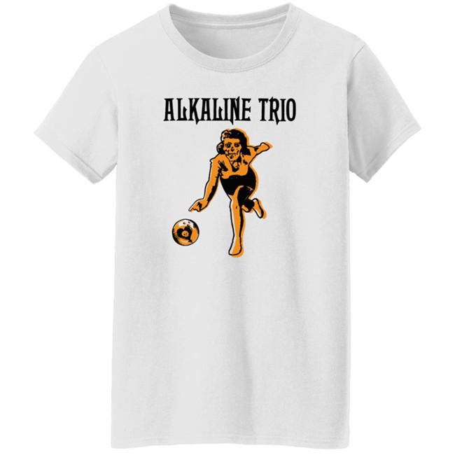 Alkaline Trio Merch Bowling Red Tee Shirt Alkaline Trio Merch Bowling Red Tee Shirt
