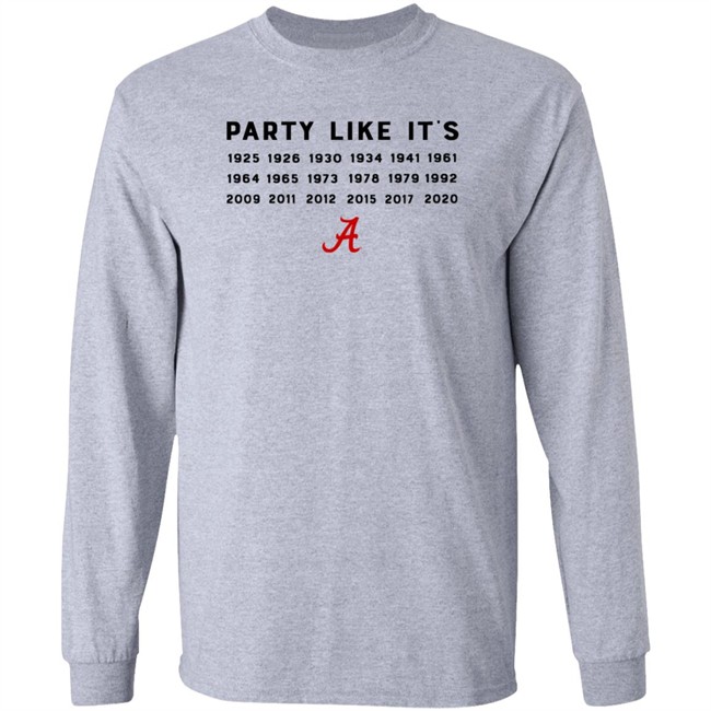 Alabama Crimson Tide Party Like It's T Shirt BDS music manager