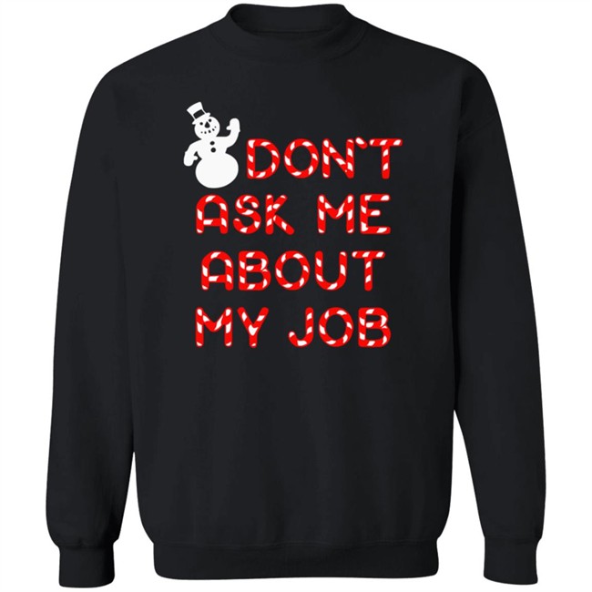 Buzzfeed Unsolved Merch Buzzfeed Ask Me About My Job Holiday Crewneck Sweatshirt
