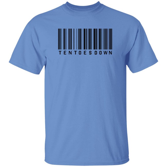 Mens Ten Toes Down Barcode T Shirt White Mens Ten Toes Down Barcode T Shirt White
