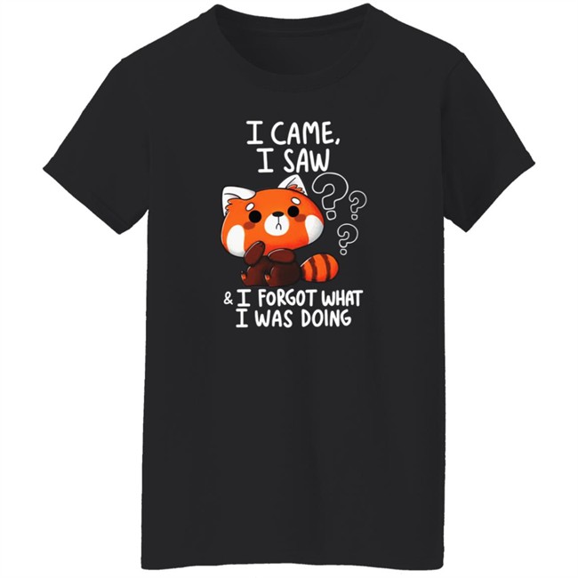Vaxxedfaery I Came I Saw I Forgot What I Was Doing Raccoon Shirt Vaxxedfaery I Came I Saw I Forgot What I Was Doing Raccoon Shirt