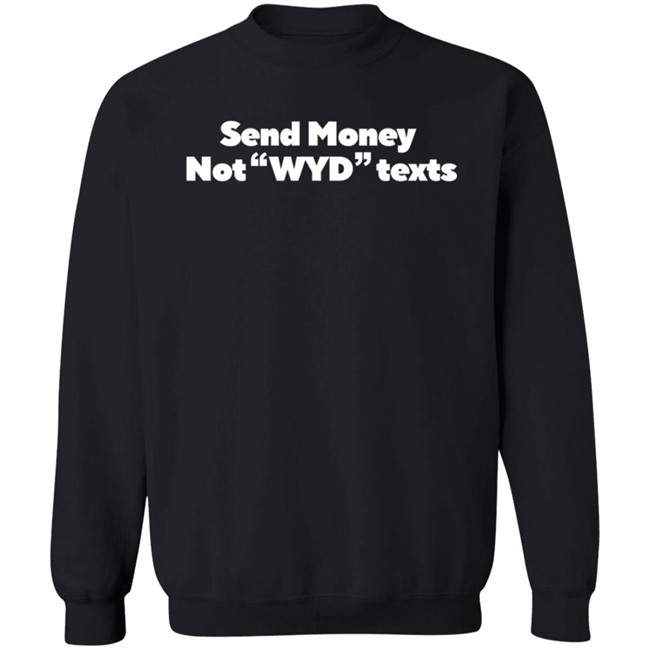 Send Money Not WYD Texts Shirt Roseline Send Money Not WYD Texts Shirt Roseline
