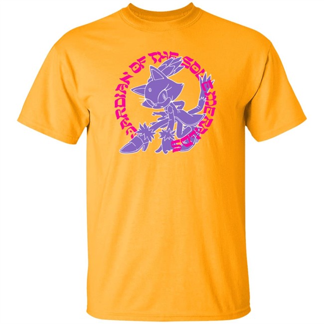 Blaze The Cat Guardian Of The Sol Emeralds Yellow Tee