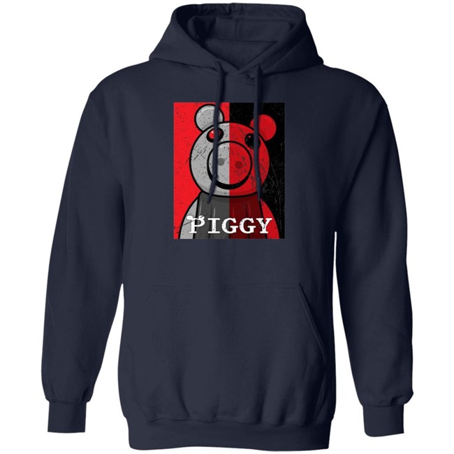 Piggy Merch Split Face Distressed Black T Shirt Piggy Merch Split Face Distressed Black T Shirt