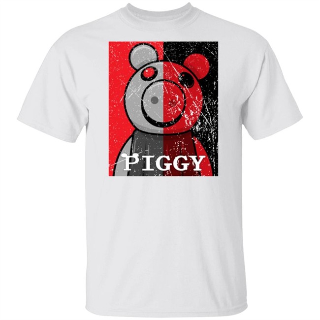 Split Face Distressed White T Shirt