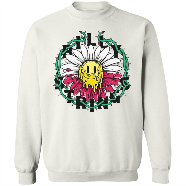 Billy Strings Merch Red Daisy Crewneck Sweatshirt Billy Strings Merch Red Daisy Crewneck Sweatshirt