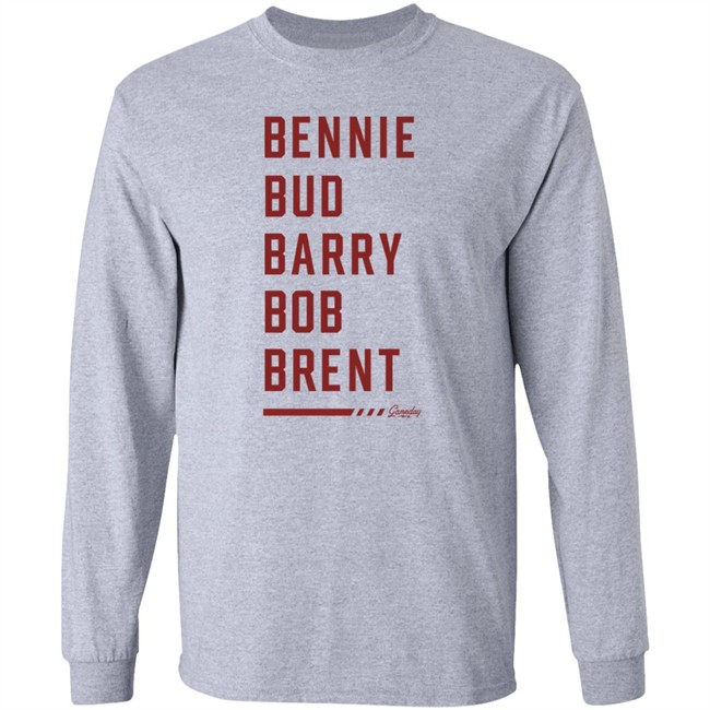 Bennie Bud Barry Bob Brent The Five Bs T Shirt Gameday Retro Merch Bennie Bud Barry Bob Brent The Five Bs T Shirt Gameday Retro Merch