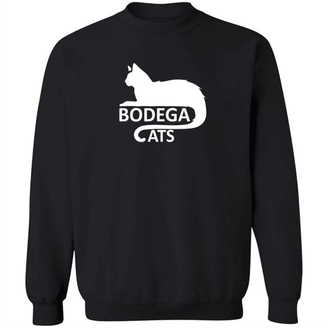 Cat Tail Sweatshirt White Font Bodegacats