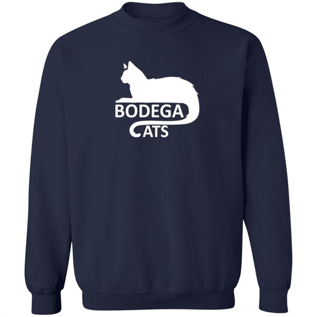 Cat Tail Sweatshirt White Font Bodegacats Cat Tail Sweatshirt White Font Bodegacats