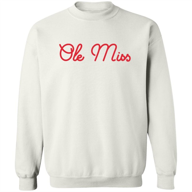 Rebel Rags Ole Miss Script Pocket Sweatshirt