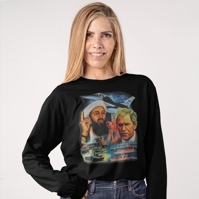 Pure Evil Gas Station Osama Bin Laden And George W Bush Shirt