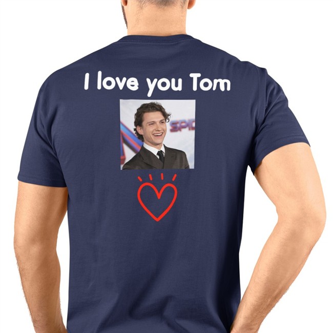 Tom Holland I Love You Tom Offical Limited T-Shirt Black Amany Tomsluvv