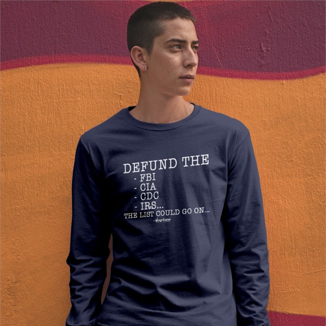 Americana By Danielle Merch Defund The Fbi Cia Cdc Irs The List Could Go On Shirt Danielle D'Souza Gill Defund The Fbi Cia Cdc Irs The List Could Go On Tee Shirt