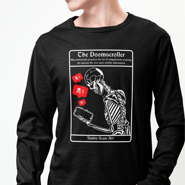 Vanity Scare Art Shop The Doomscroller Tee Shirt
