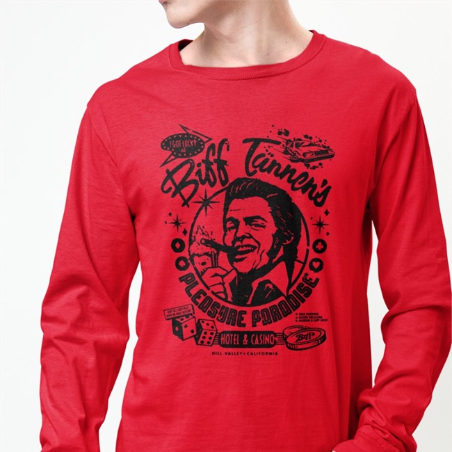 Fright-Rags Merch Biff Tannen's Pleasure Paradise Shirt Frightrags