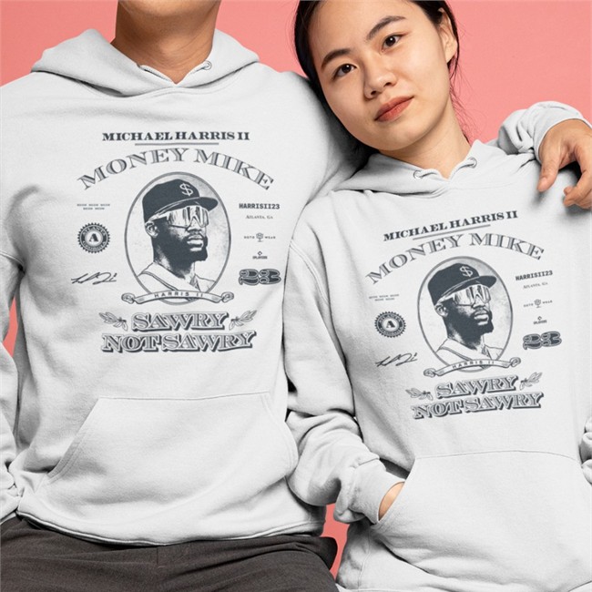 Roto Wear Merch Ozzie Money Mike Sawry Not Sawry Limited Edition Tee White Dren Braves Ozzie Money Mike Sawry Not Sawry Shirt Roto Wear Merch Dren Braves