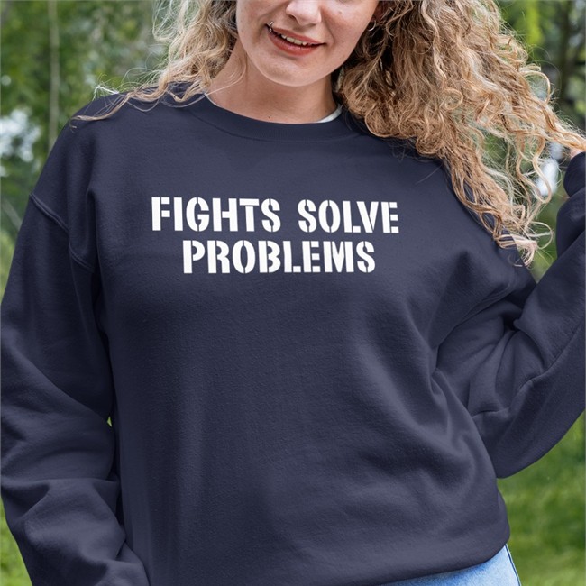 Fights Solve Problems T Shirt Black