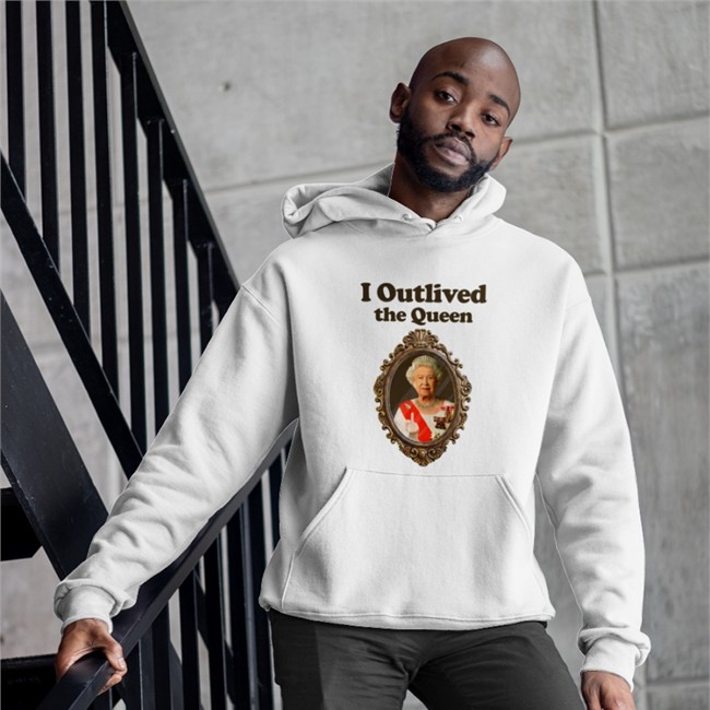 Love And Thunder Merch Elizabeth II I Outlived The Queen Zip Up Hooded Shirts That Go Hard Shirts That Go Hard Love And Thunder Merch Elizabeth II I Outlived The Queen Shirt