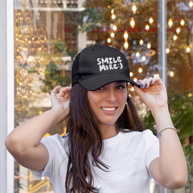 Smile More Shirt Black