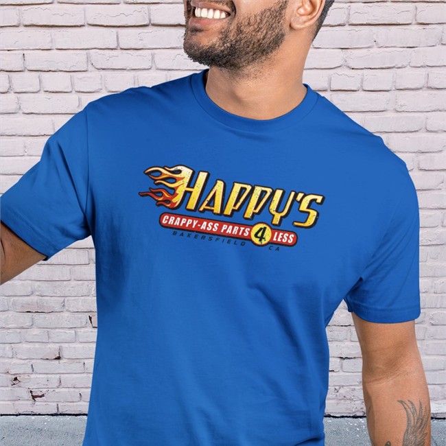 Kevin Harvick Happy's Eshop Merch Happy's Crappy-Ass Parts 4 Less Tee