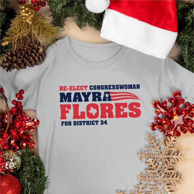 Re Elect Congresswoman Mayra Flores Tee America Flag Re Elect Congresswoman Mayra Flores TShirt Angelina Tamez