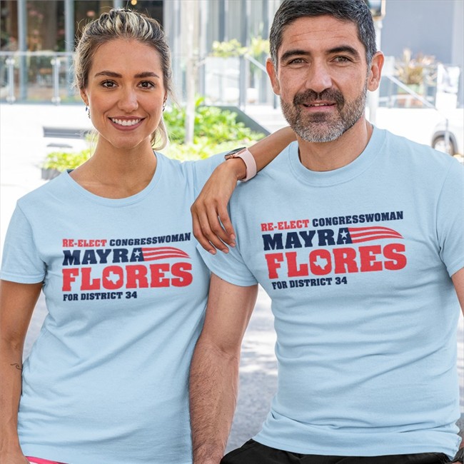 Angelina Tamez Re Elect Congresswoman Mayra Flores Edition Limited Shirt 2022 White Angelinatameztx
