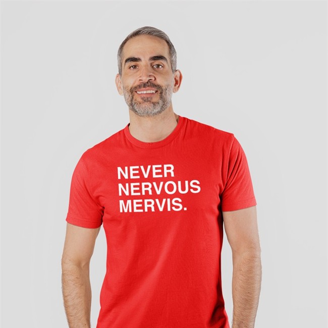 Obvious Shirts Shop Never Nervous Mervis Sweatshirt Mash Mervis