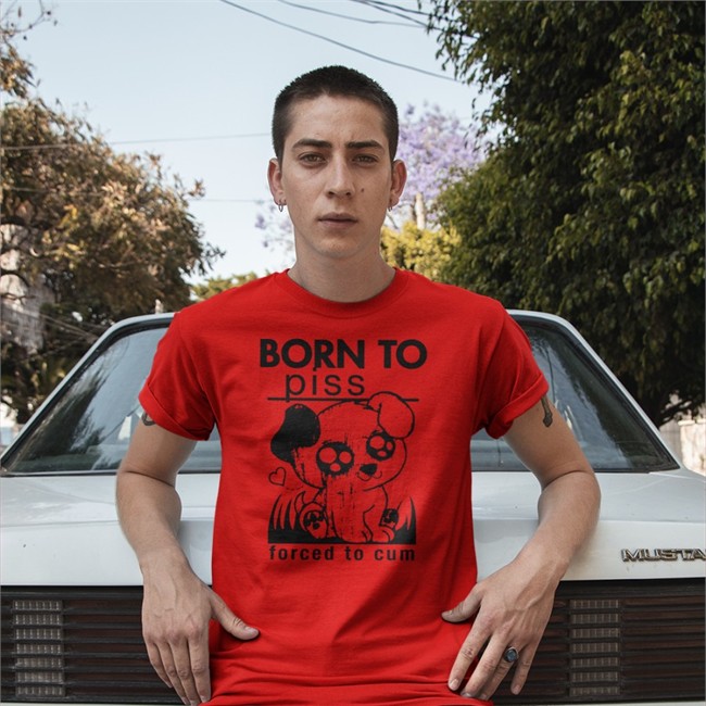 Shirts That Go Hard Merch Born To Piss Forced To Cum Tank Top Goodshirts Store