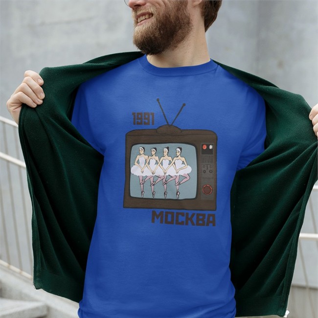 1991 Mockba Moscow'91 Long Sleeve Tee By Soviet Visuals White
