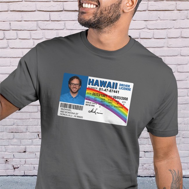 Mcdaniel Hawaii Driver License T Shirt Jason Mccourty